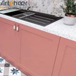 High End Knock Down Design Pink Kitchen Cabinets Discontinued Typed Base