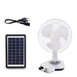 Mobile Phone Charging Solar Panel Rechargeable Fan Outdoor Household With Remote