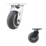 230kg Capacity TPR Swivel Plate Soft Casters Ball Bearing 125mm Castor Wheels