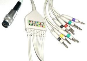 Wholesale 10kΩ Resistance EKG Wires 12 Pin 3.6 Meter Banana IEC , No Toxic from china suppliers