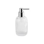 Ribbed Clear Bathroom Toilet Accessories Set 5pcs Pumpkin Style Lotion Pump