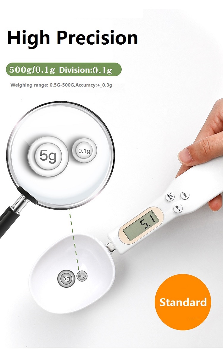 Cozinha Electronic Kitchen Scale 500g 0.1g Cooking Food Measuring Spoon Digital Spoon Scale