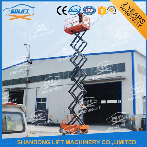 Hydraulic Mobile Self Propelled Elevating Work Platforms With 90 Degree Turnable