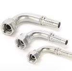 Galvanized Sheet Hydraulic Hose Fittings Stainless Steel Single Hex 90 Degree