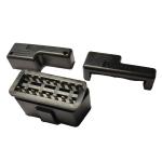 ABS Brass PA66 OBD2 Plug Adapter Male Head 16 Pin With L Shaped Housing