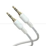 High Quality Gold Silver Plated Male to Male 3.5mm TRS 3 Poles Stereo Jack Audio