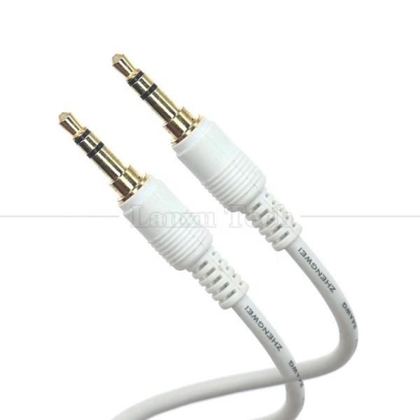 High Quality Gold Silver Plated Male to Male 3.5mm TRS 3 Poles Stereo Jack Audio
