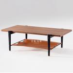 Rectangle Solid Wood Leather Modern Italian Coffee Table