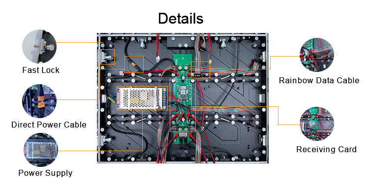 P2 Front Service Led Display , RGB LED Video Wall 160000dots