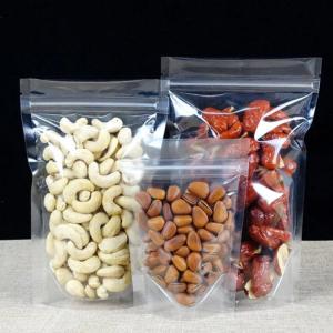 Wholesale Transparent Clear Stand Up Pouch With Zipper Flat Bottom Side Gusset Bag from china suppliers