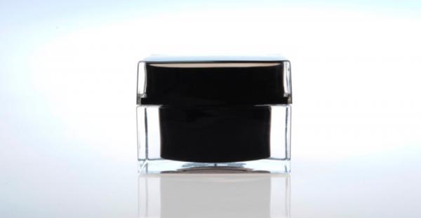 Facial jar 30G 50G Acrylic Cream Square Jar With Black Cap Wholesale cosmetic acrylic jar Packaging