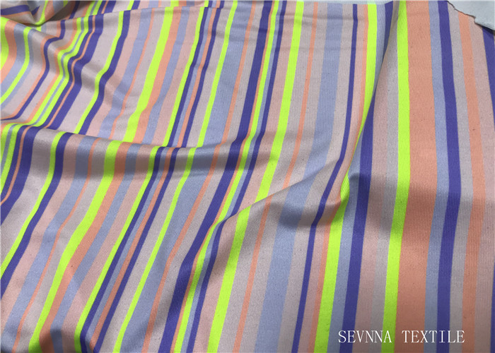Warp Knitted Polyester Swimsuit Fabric , Colorblock Swimsuit Material Fabric