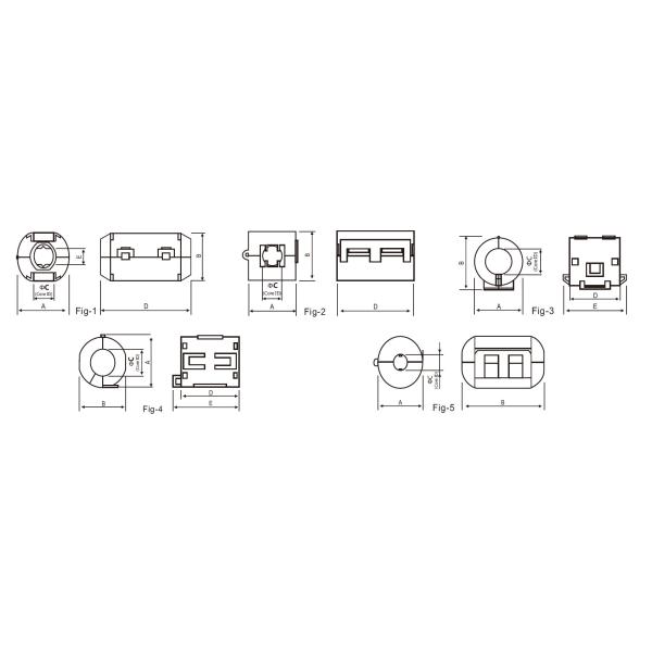 Loudspeaker Cable EMI RFI Clip On Ferrite Core