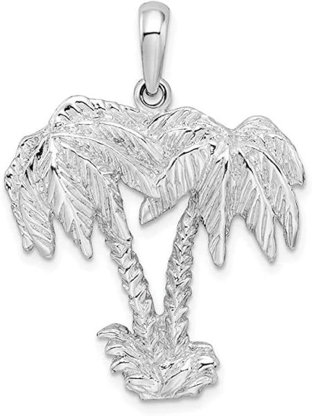 Love Animal Charm Family Birthday With Sterling Silver Polished Palm Tree