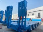 3 Axle 60 100 Ton 18 Meter Lowboy Axle Low Bed Truck Semi Trailer with Tire