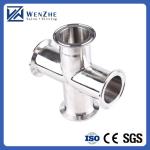 Standard 4 Way Cross Clamp Fits 1.5" Tri-clamp Sanitary Fitting Stainless Steel