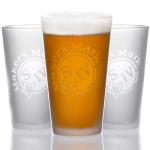 New Design Custom Beer Glass Hiball Glass Frosted Engraving Craft Beer Mug