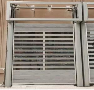 Wholesale 5000*7500MM Powder Coated Steel Aluminum Roll Up High Speed Spiral Door Logistics Park Channel Used Stable Servo from china suppliers