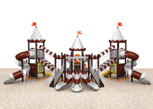 Galvanized steel pipe colorful castle style outdoor playground for park TQ