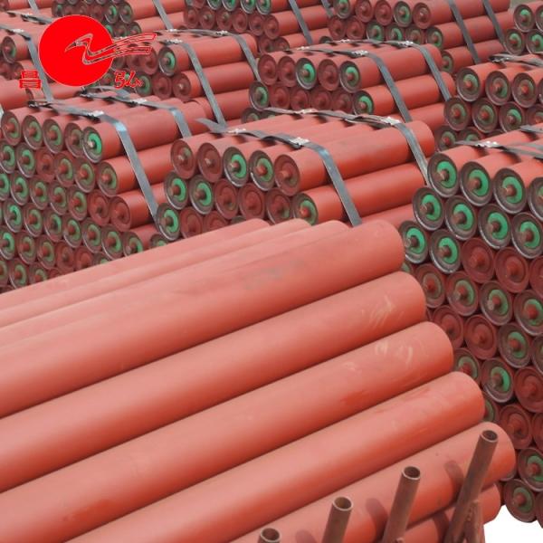 Belt Conveyor Carrier Painting Roller Idler Impact Roller Idler Rubber Cover