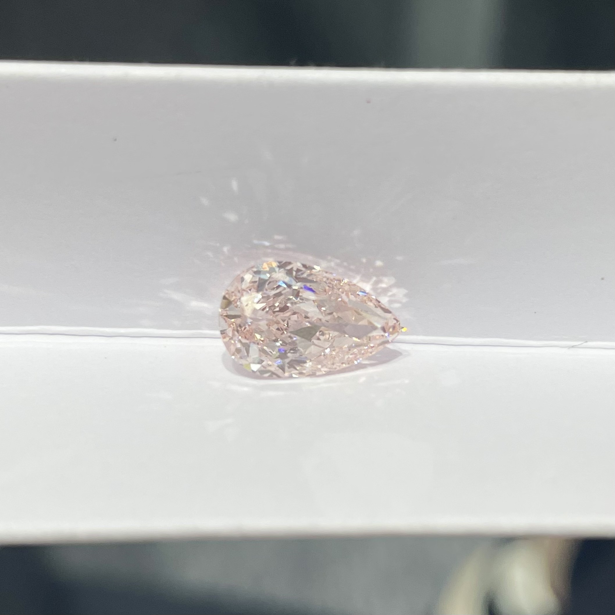 CVD Pink Pear Shaped Diamond 1.82ct Without IGI With Multi Size