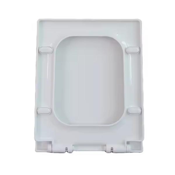 PP Square Toilet Seat With One Button And Quick Release Slow-Close Functionality