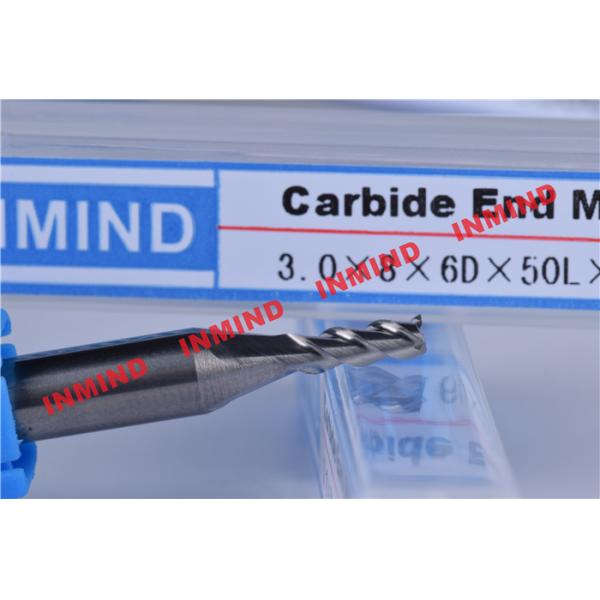 0.7 um Grain Size Cnc End Mill Bits / Milling Machine Bits 3 mm Diameter