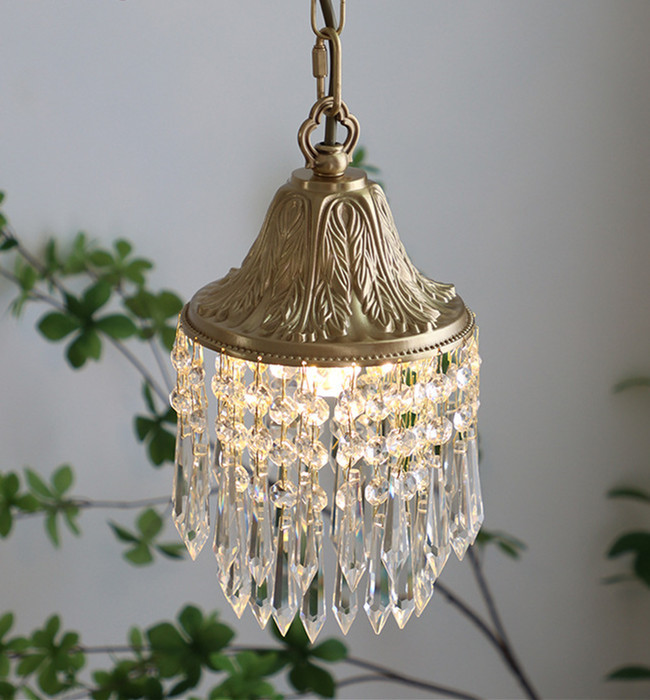Fashion Modern Pendant Lighting Crystal Glass Hanging Bedside Luxury Bedroom