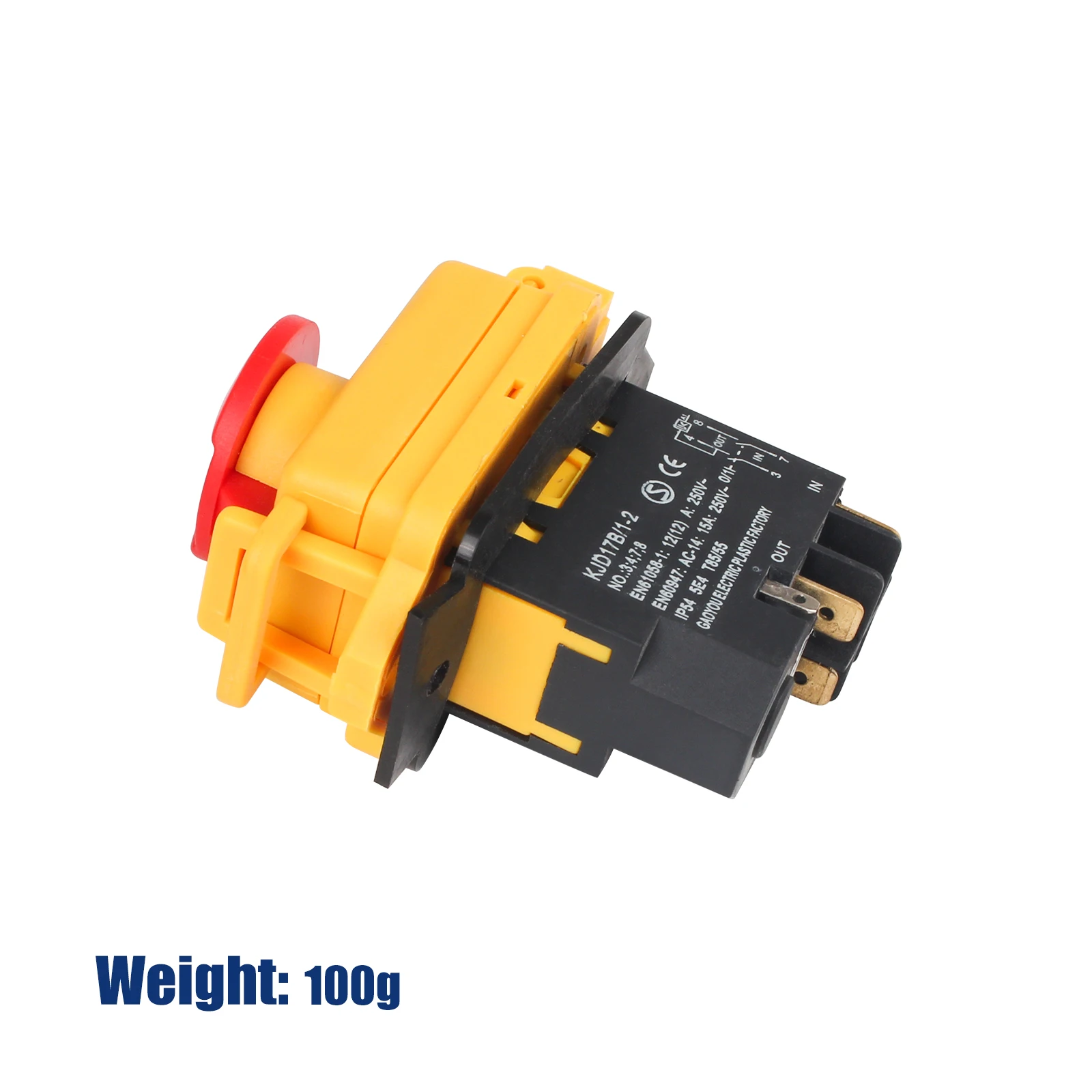 KJD17B/1-2 Mini Lathe Accessories 4 PIN Emergency Stop Switch