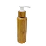 Empty Lotion Pump Bamboo Cosmetic Containers Lotion Bottles Inner Plastic 120ml
