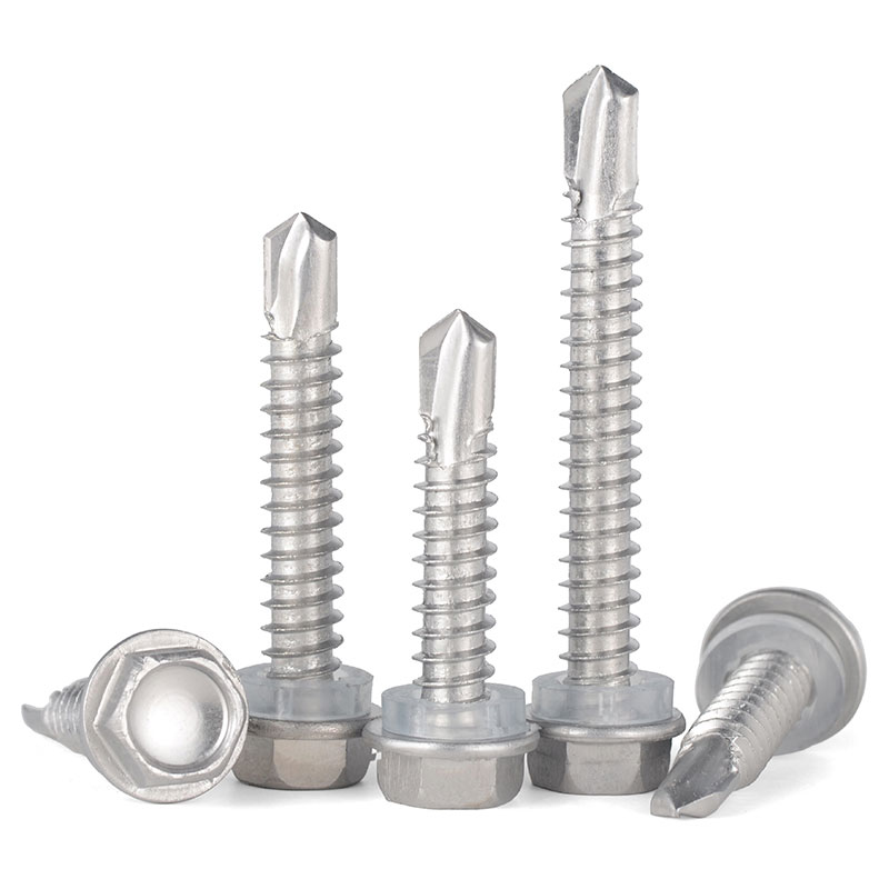 1 1/4 3.5 Stainless Steel SS410 Hexagon Head Hex Self Drilling Tek Screw For Metal