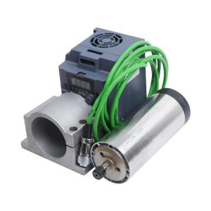 Wholesale 3.8KG Weight 400Hz Frequency 220V 1.5KW 24000rpm 80mm Round Air Cooled Spindle Motor from china suppliers