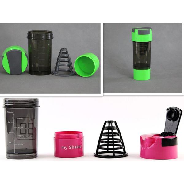 600ml plastic protein shaker cyclone cup blender mixer bottle with filter and containers