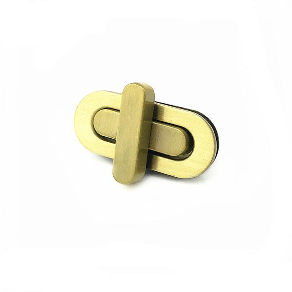 Bag Hardware Accessories Custom Antigue Brass Turn Twist Lock Turn Lock For Handbag