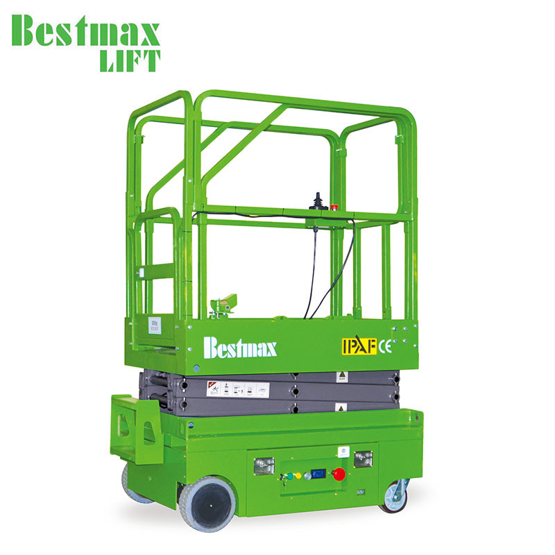 MX390S 240kg Load Self Propelled Mini Scissor Lift Hydraulic Turning Wheel