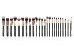 Vegan Synthetic Hair Makeup Brushes 27Pcs With Forest Wood Handle