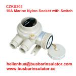 10A marine nylon watertight receptacles with switchCZKS201 1144/2/FS IP56