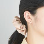 1.6g 1.5x0.3cm Stainless Steel Gold Hoop Earrings Party CZ Real Silver Earrings
