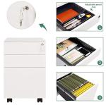 Offic Steel Storage Mobile File Cabinets 3 Drawer Pedestal Movable Mobile