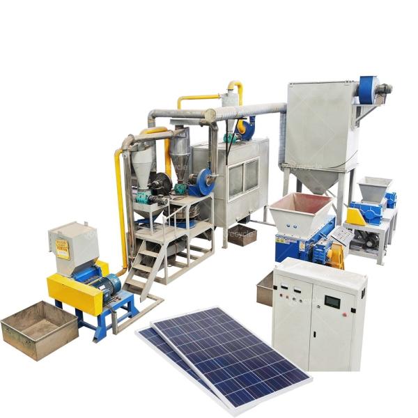 High Recovery Solar Panels Recycling Line 500KG/H For Recycling Metal Glass