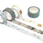 Custom Floral Decorative Printed Kraft China Washi Tape For Planners