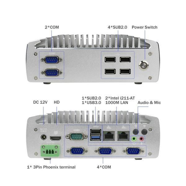 IBOX-101 Plus Industrial Mini PC With HDMI Mini PCIe/MSATA Support Windows/Liunx
