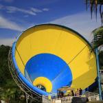 Customized Fiberglass Commercial Family Water Slide For Holiday Resort , 16m