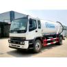 ISUZU 4x2 Tanker Truck Trailer 6 Wheels 8M3 8000L Vacuum Sewage Tank Truck for sale