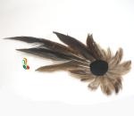 Suit Decoration Goose Hackle Feather Brooch With Wire Accessory 10x30Cm