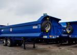 U Box Type 2 Axles Hydraulic Dump Trailer , End Dump Trailers 20cbm
