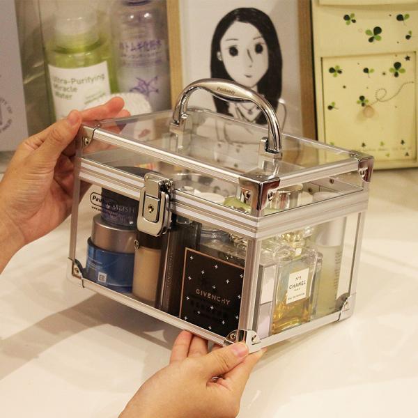 2018new design pink aluminum beauty case , portable aluminum cosmetic display