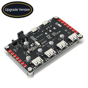 Wholesale 4 Port USB 2.0 Hub Multi Platform 3528 Colorful LED Auxiliary Power For PC from china suppliers