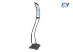 Black Painted Profile Poster Display Stands Curving Double Poles Poster Holder