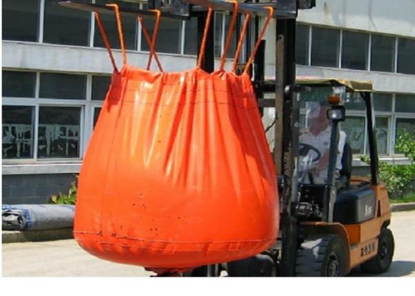 Waterproof Orange PVC Recycled Jumbo Bag Storing Hazardous And Corrosive